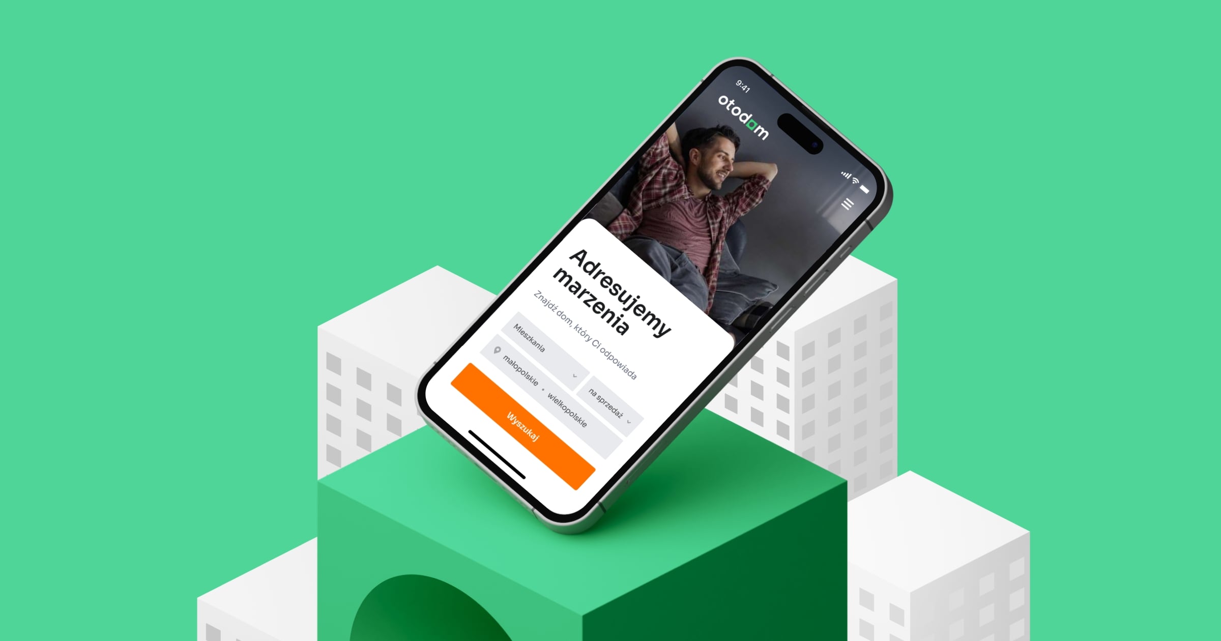 Mobile device with an app on.