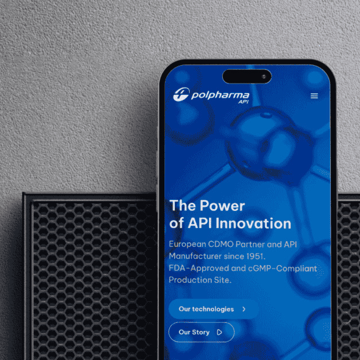 Polpharma app in use - seen on a smartphone screen
