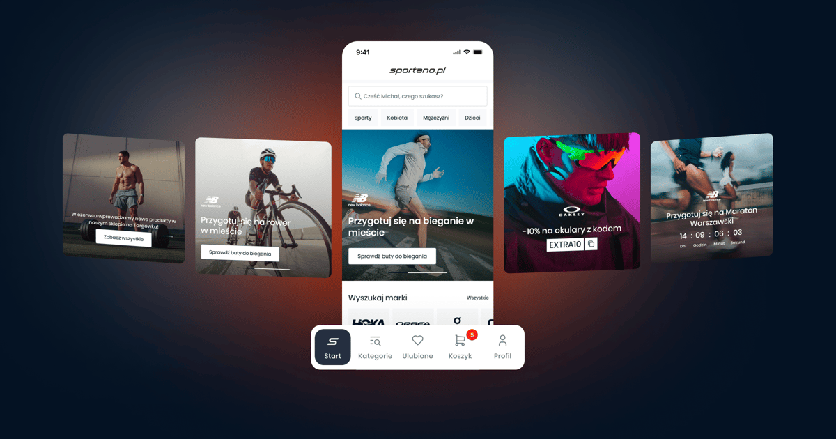 Screenshot of Sportano app in use 